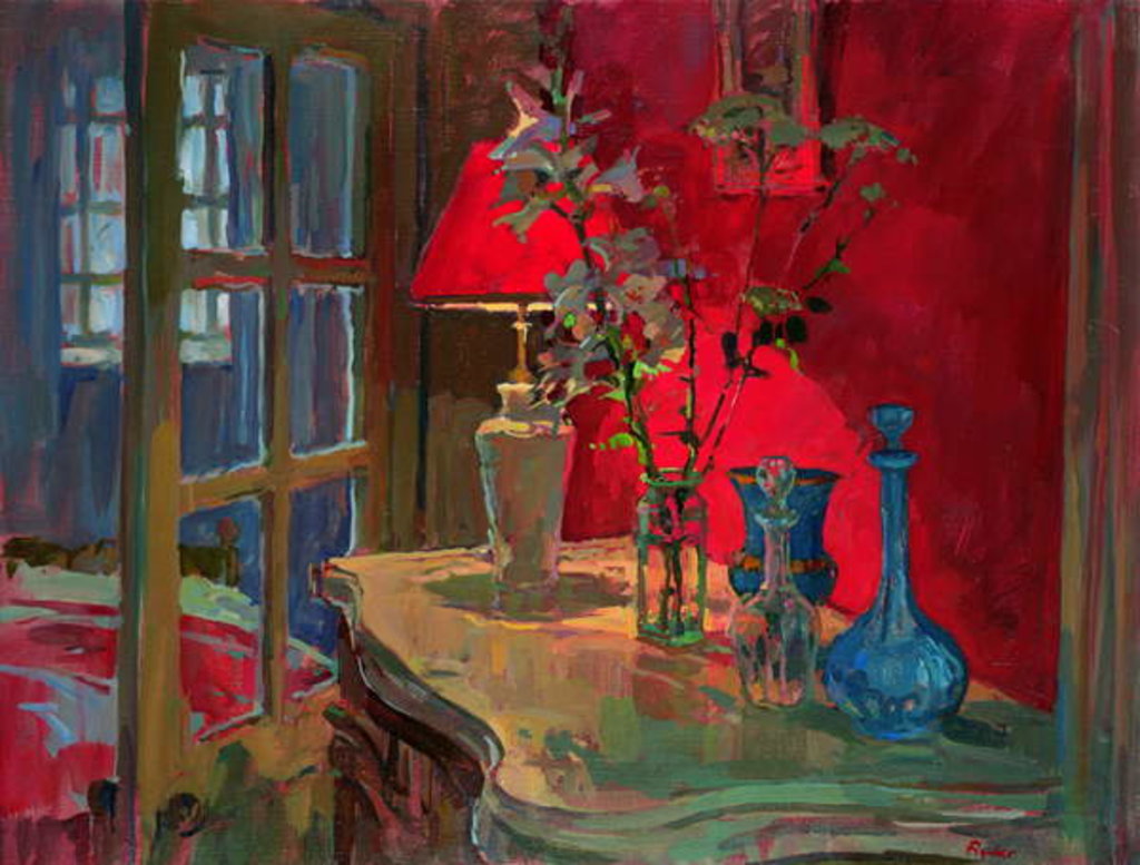 Detail of Red Lamp by Susan Ryder