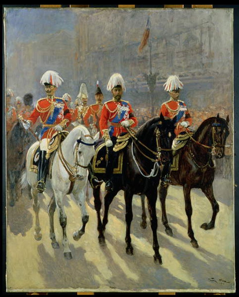 Detail of George V in Procession, 1910 by Georges Bertin Scott