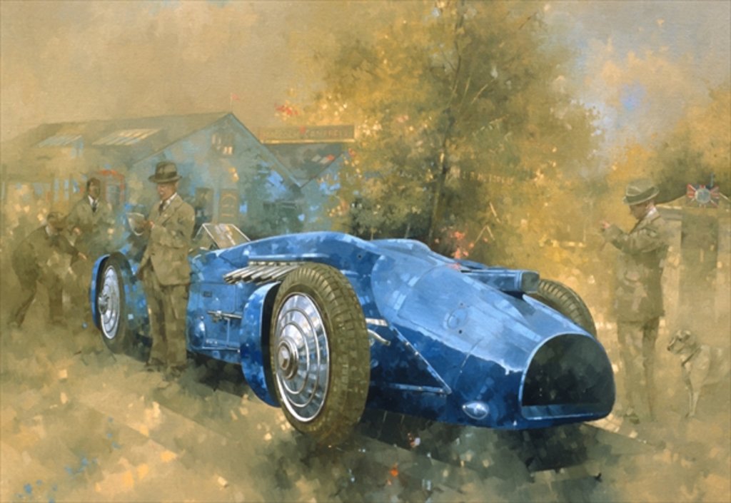 Detail of Bluebird at Brooklands by Peter Miller