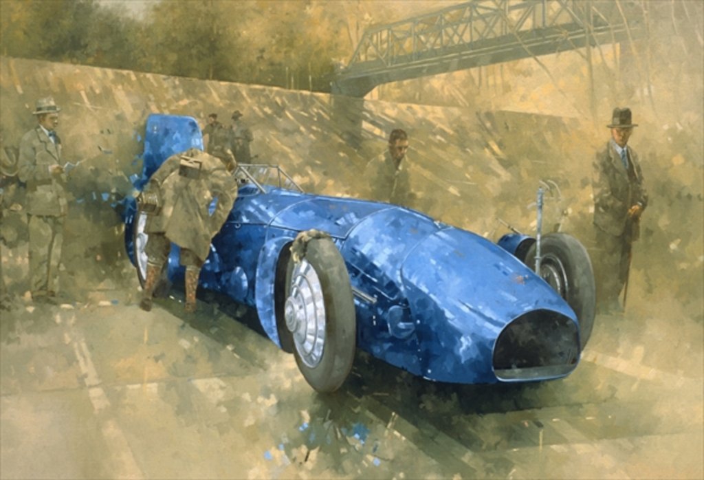Detail of Bluebird at Brooklands by Peter Miller