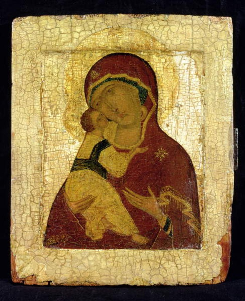 Detail of Icon of the Virgin of Vladimir by Moscow School