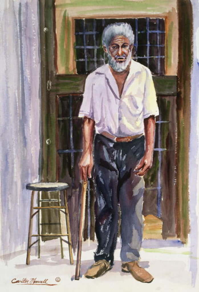 Detail of Dignified Elder, 1991 by Carlton Murrell