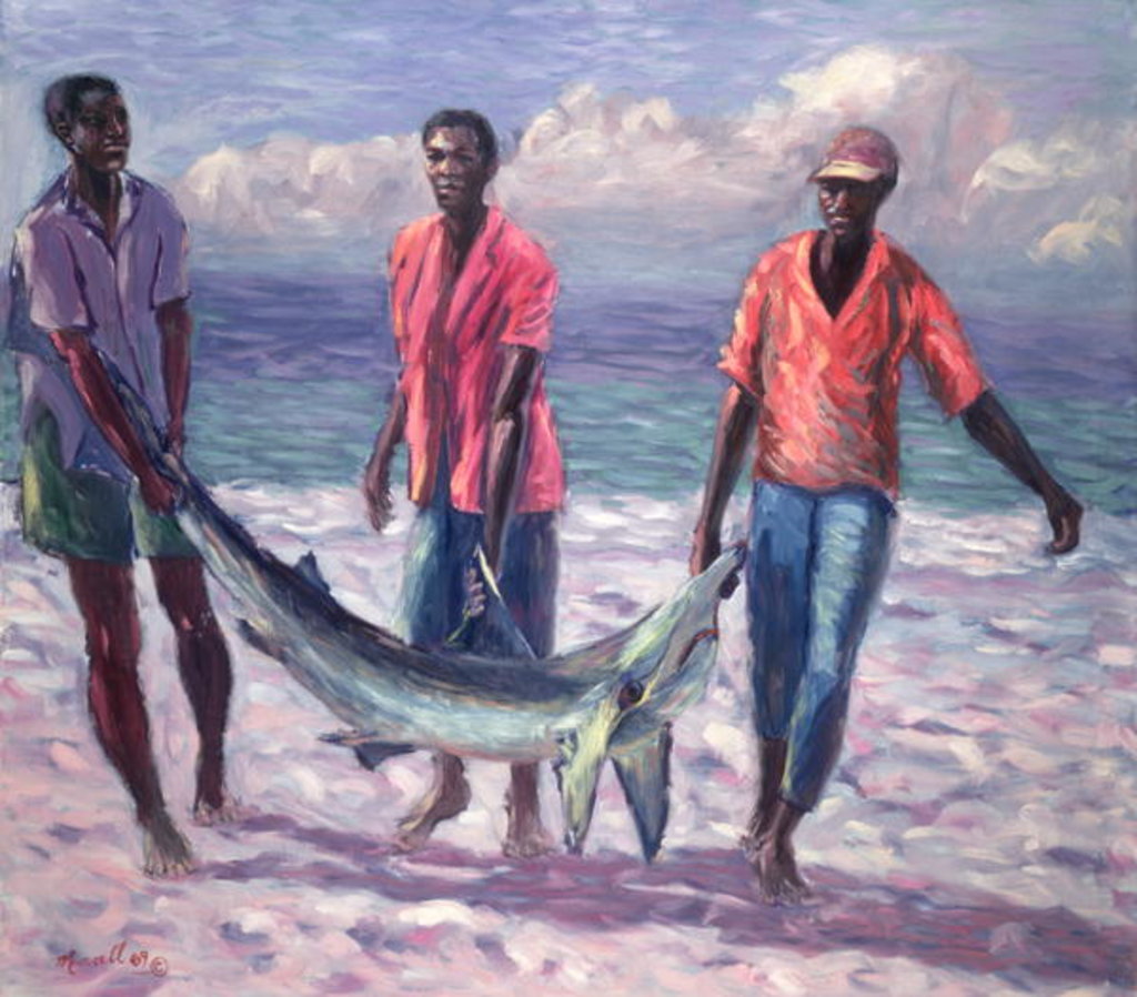 Detail of The Big Catch, 1989 by Carlton Murrell