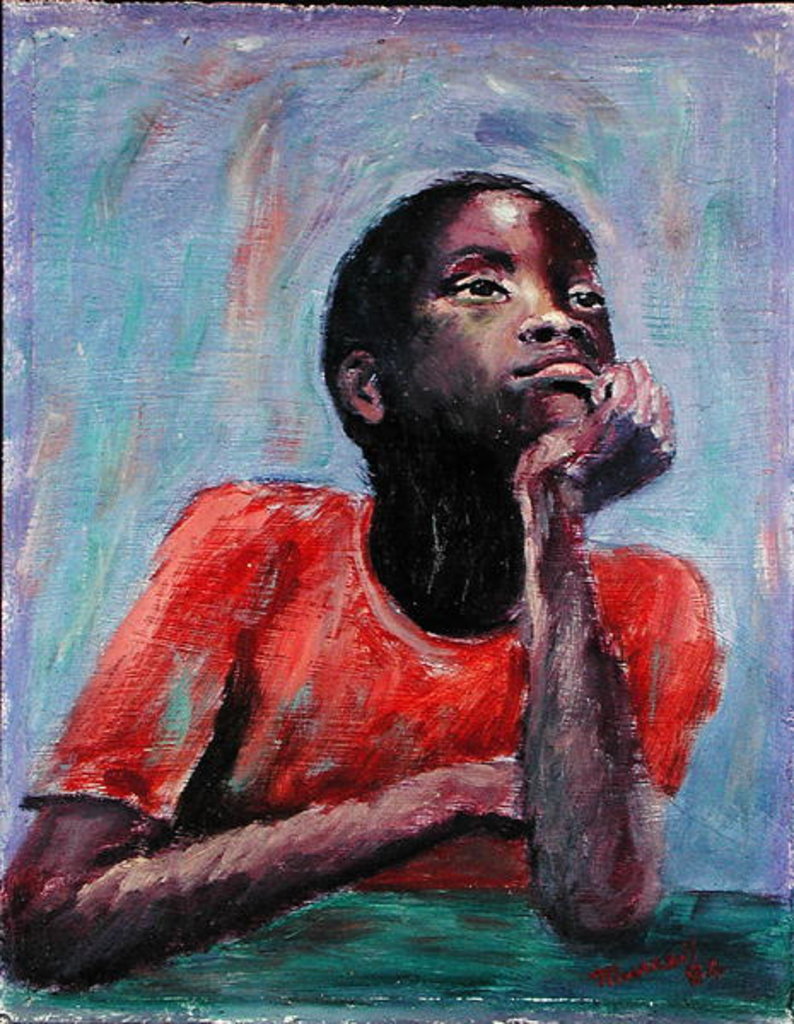 Detail of Thinking, 1990 by Carlton Murrell