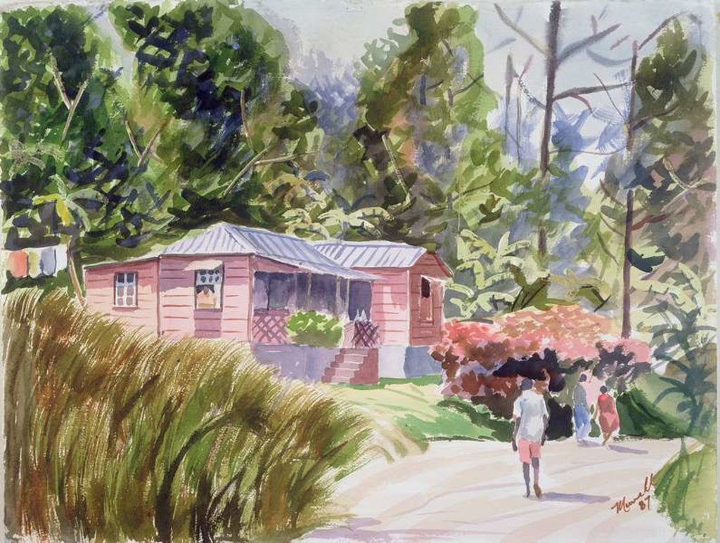 Detail of A Tropical Home, 1987 by Carlton Murrell