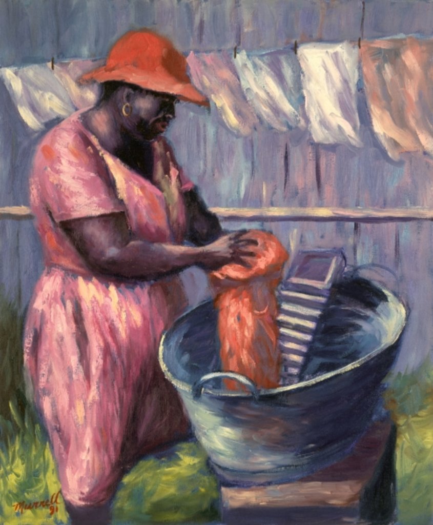 Detail of Wash Day, 1991 by Carlton Murrell