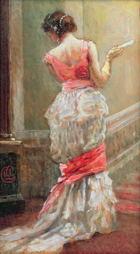 Detail of Lady with a Fan by Albert Jnr. Ludovici