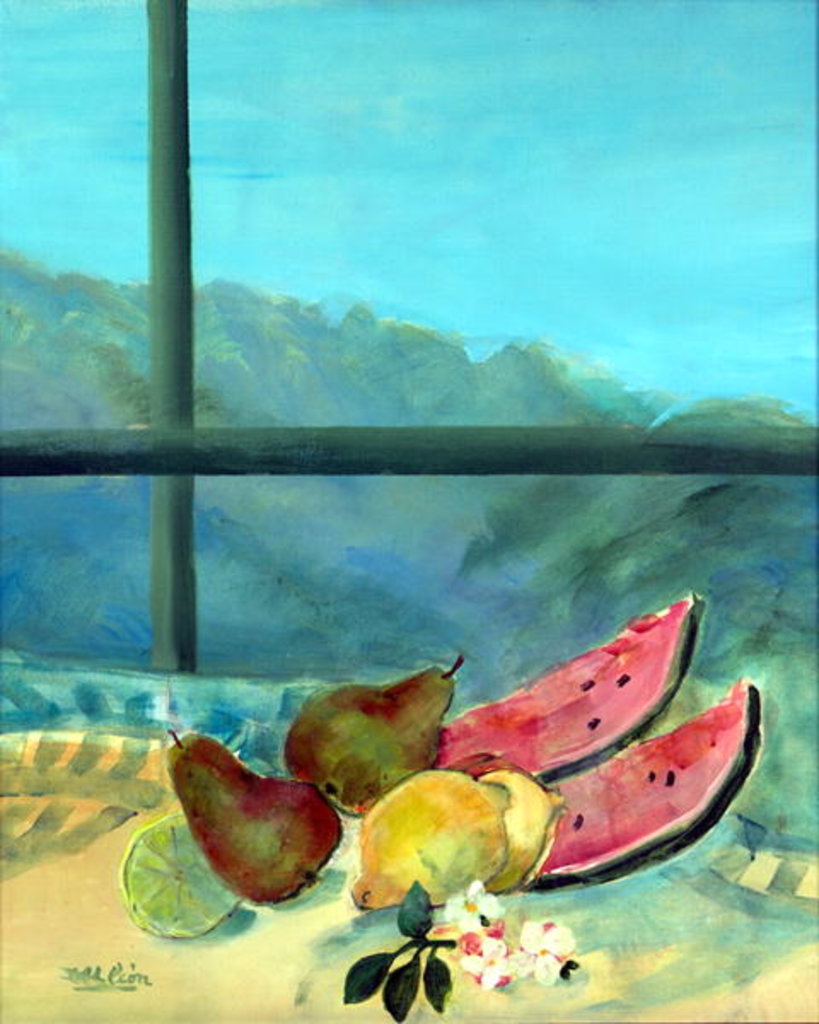 Detail of Still Life with Watermelon by Marisa Leon