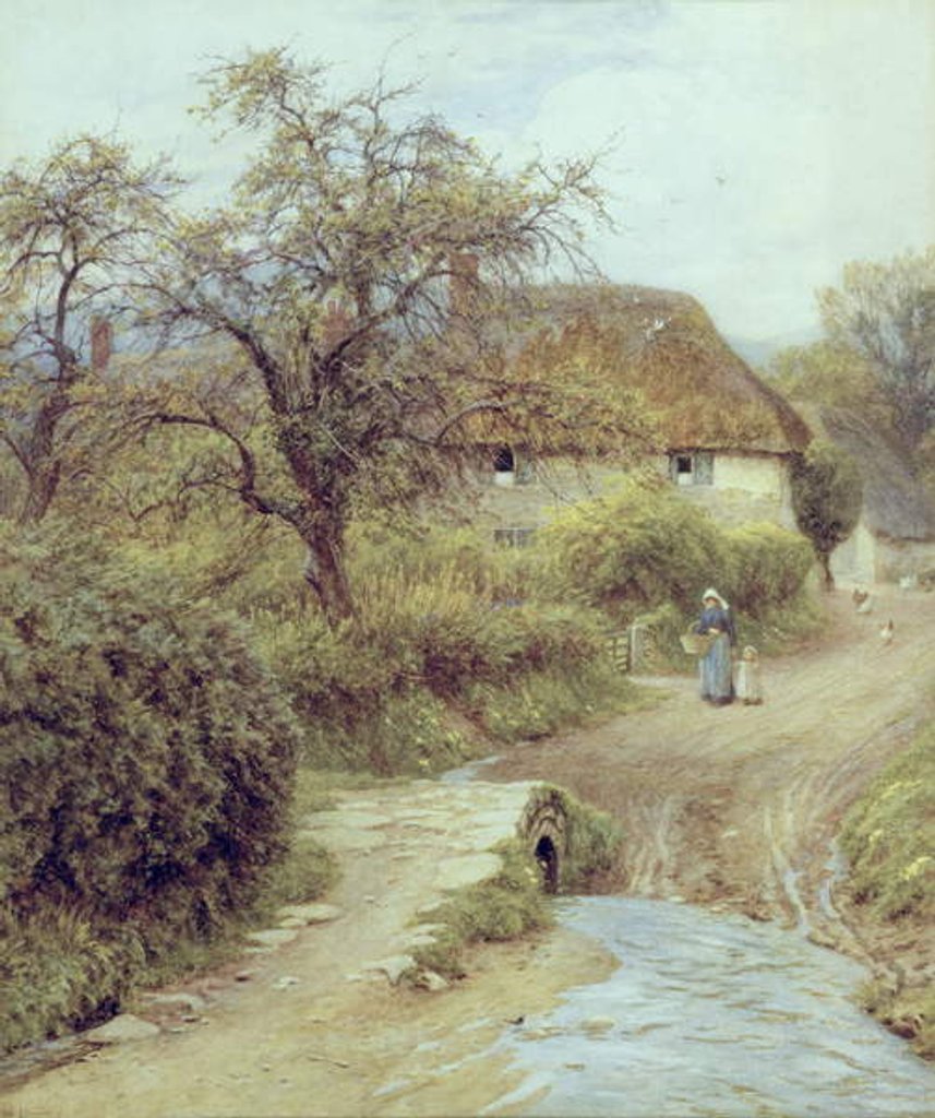 Detail of A Hill Farm, Symondsbury, Dorset by Helen Allingham