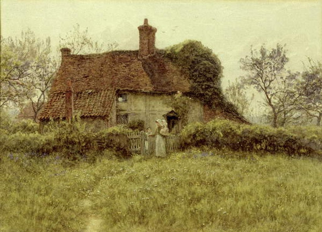 Detail of A Cottage at Pinner, Middlesex by Helen Allingham