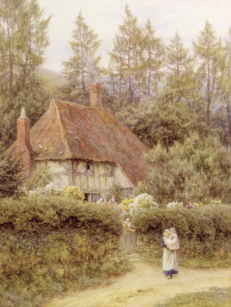 Detail of A Cottage near Haslemere by Helen Allingham