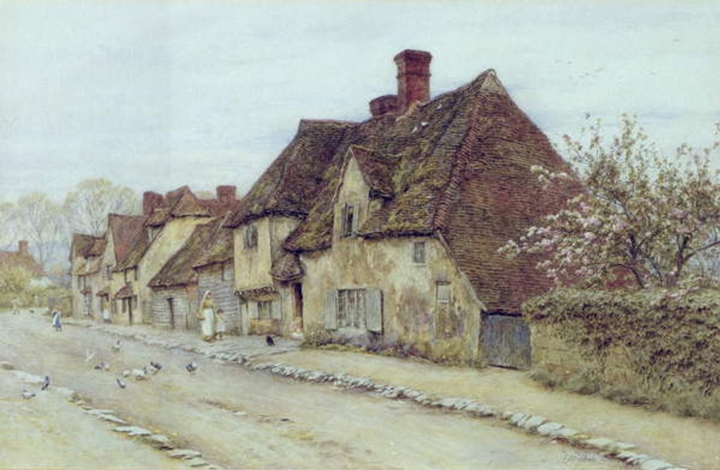 Detail of A Village Street, Kent by Helen Allingham