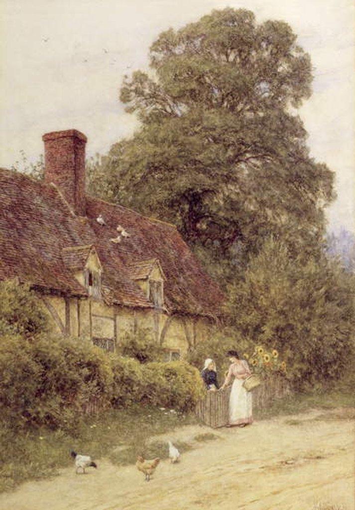 Detail of Old Post Office, Brook, near Witley, Surrey by Helen Allingham