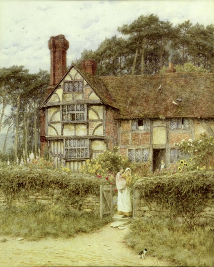 Detail of Unstead Farm, Godalming by Helen Allingham