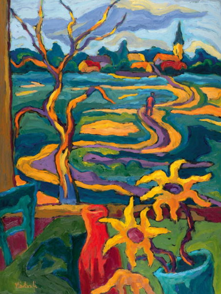 Detail of On my way home by Marta Martonfi-Benke