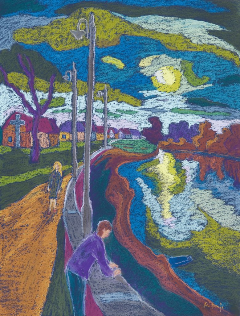 Detail of Encouter by Setting Sun, 2008 by Marta Martonfi-Benke