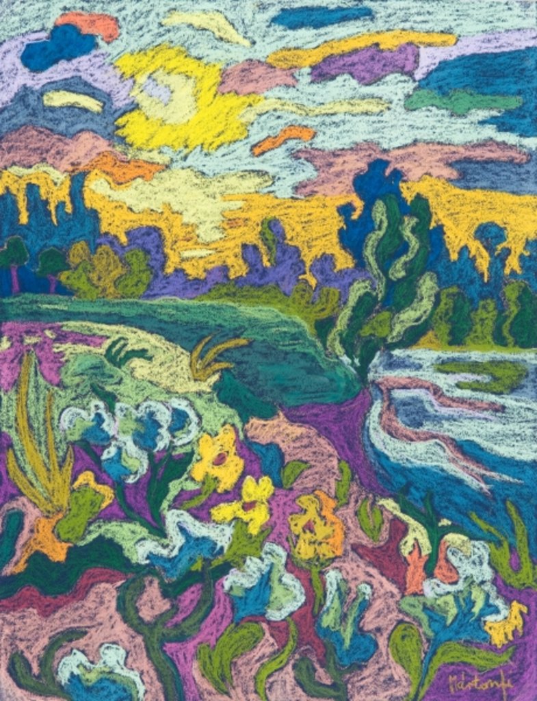 Detail of Blooming River Bank, 2009 by Marta Martonfi-Benke