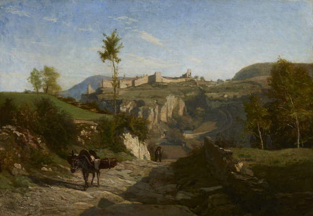 Detail of Landscape near Crémieu by Charles Francois Daubigny
