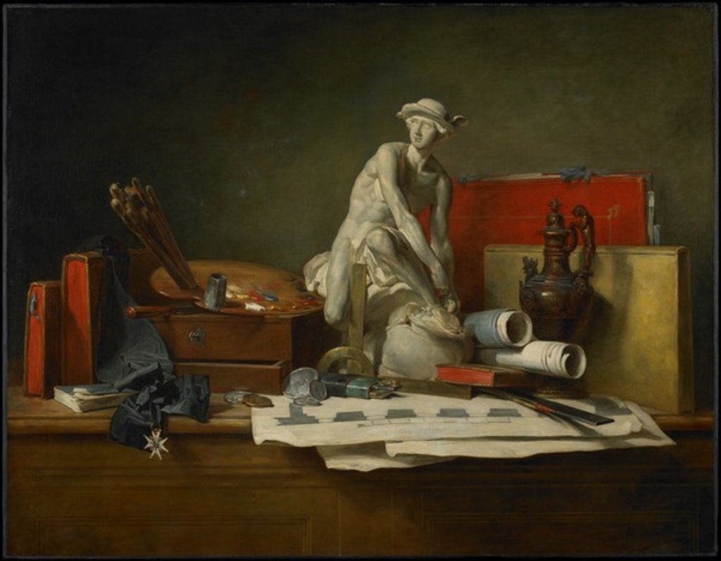Detail of The Attributes of the Arts and the Rewards Which Are Accorded Them, 1766 by Jean-Baptiste Simeon Chardin
