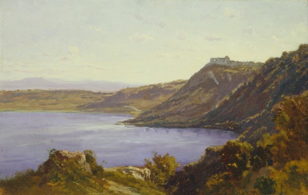 Detail of The Albano Lake by Antoine-Victor Joinville