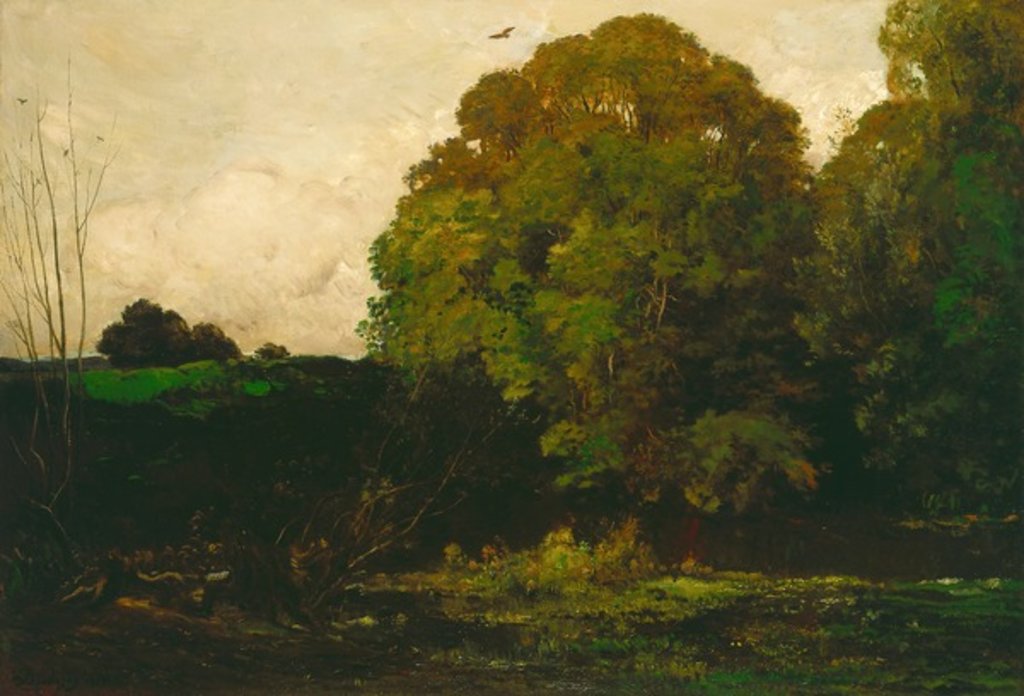 Detail of A Pond in the Morvan, 1869 by Charles Francois Daubigny