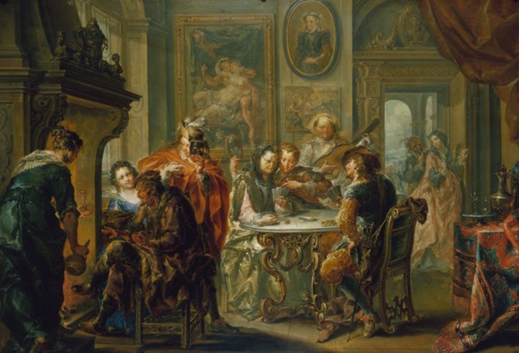 Detail of The Pleasures of the Seasons: Winter, c.1730 by Johann Georg Platzer