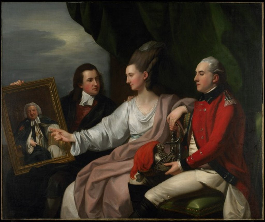 Detail of Portrait Group of the Drummond Family, Peter Auriol Drummond, Mary Bridget Milnes Drummond ), and George William Drummond, 1776 by Benjamin West