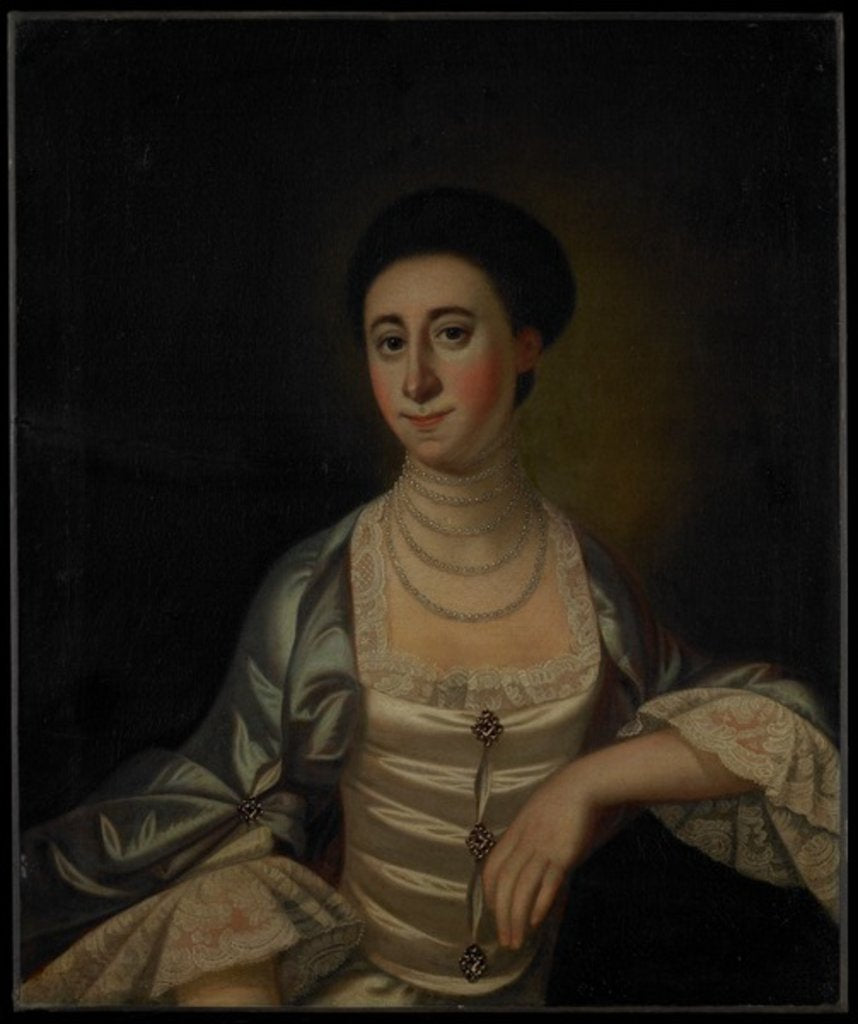 Detail of Portrait of Marcy Olney, c.1771 by Jeremiah Theus