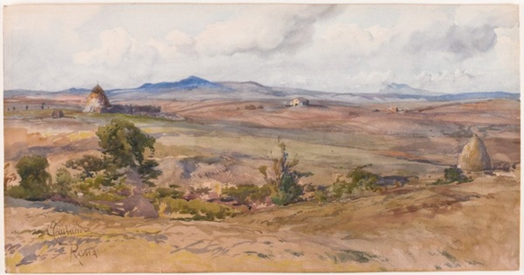 Detail of Rural Landscape by Onorato Carlandi