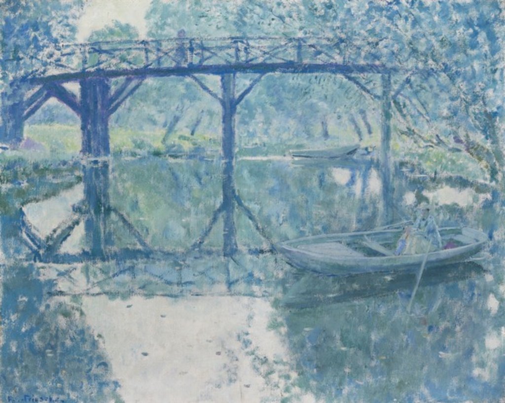 Detail of The Bridge - Giverny by Frederick Carl Frieseke