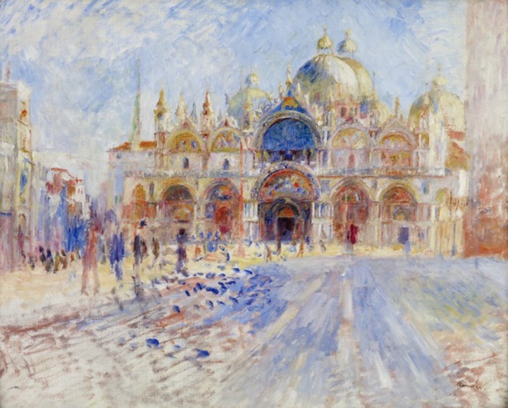Detail of The Piazza San Marco, Venice, 1881 by Pierre Auguste Renoir