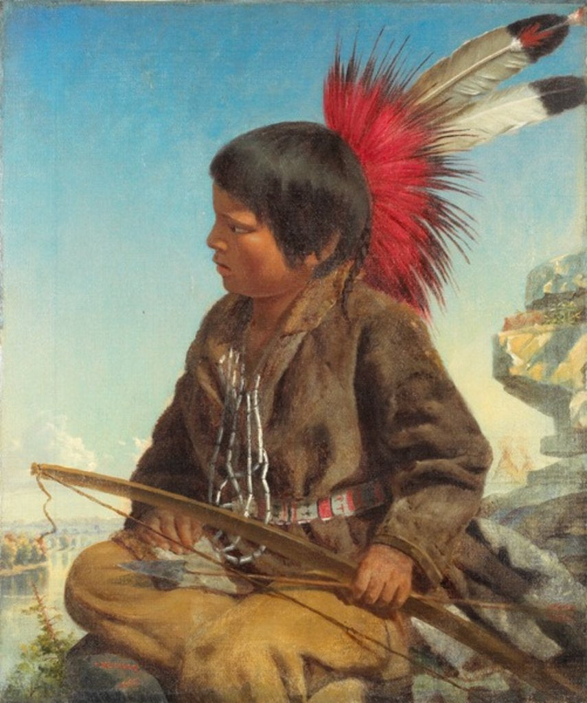 Detail of Indian Boy at Fort Snelling, 1862 by Thomas Waterman Wood