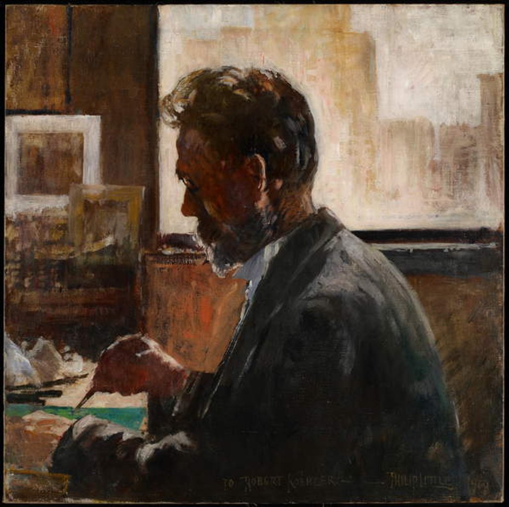 Detail of Portrait of Robert Koehler, 1910 by Philip Little