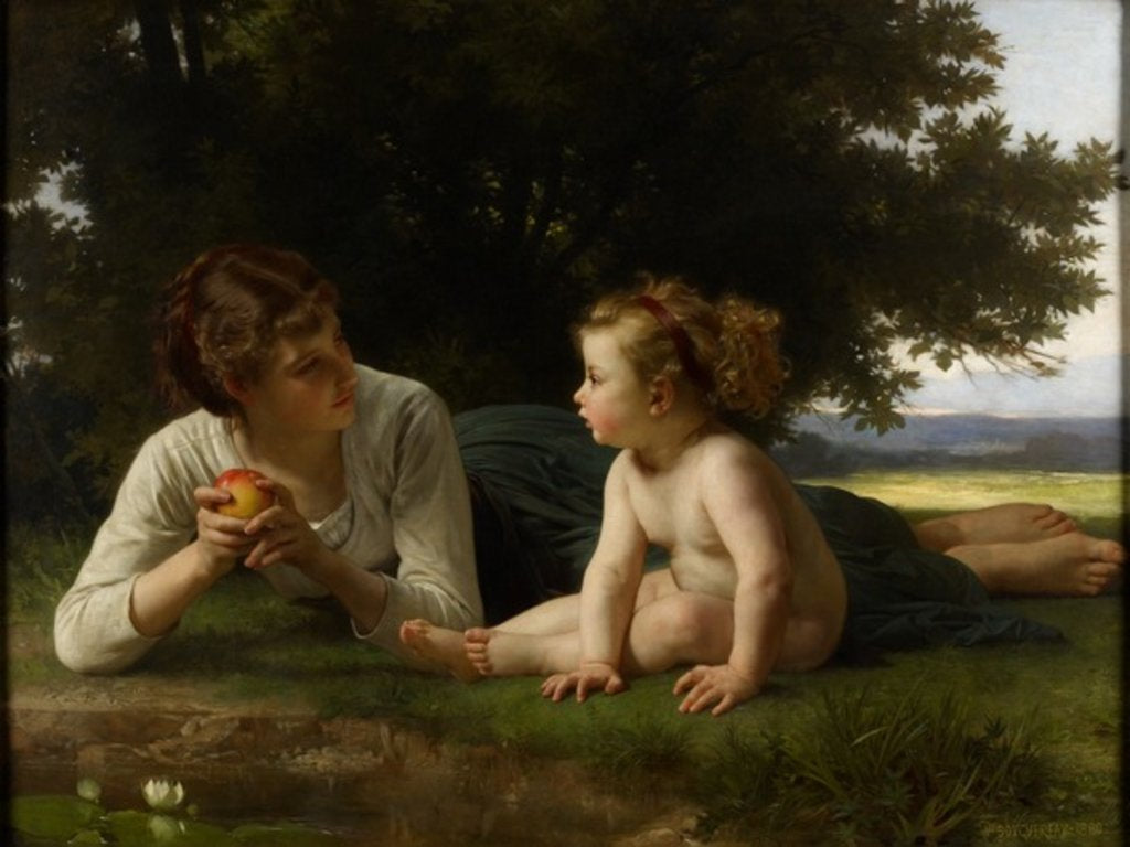 Detail of Temptation, 1880 by William-Adolphe Bouguereau