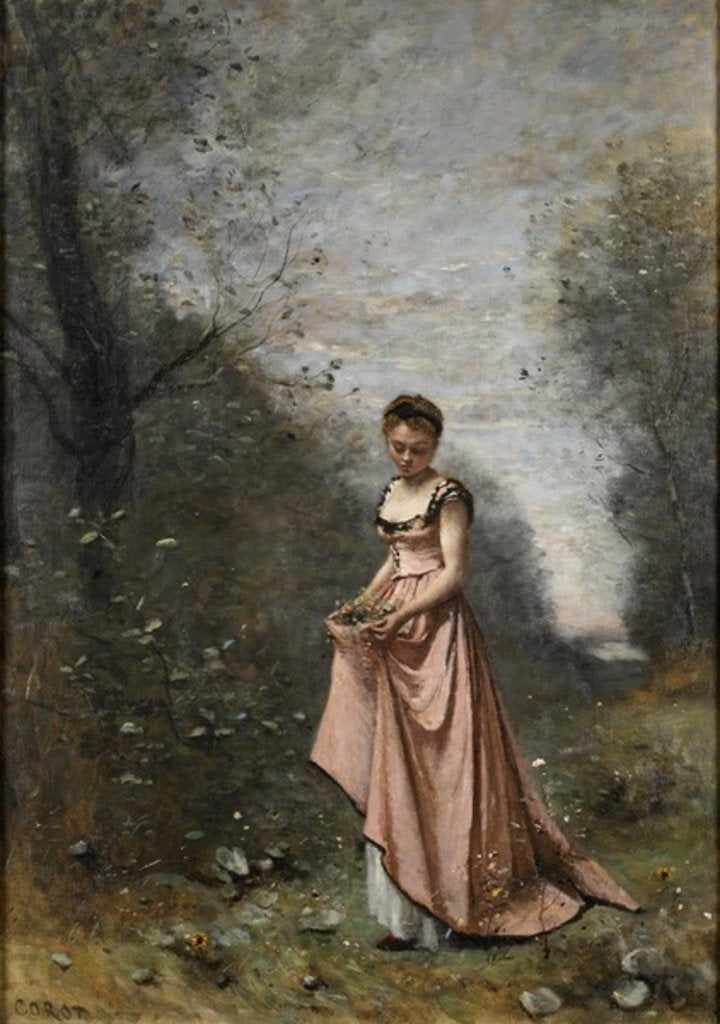 Detail of Springtime of Life, 1871 by Jean Baptiste Camille Corot
