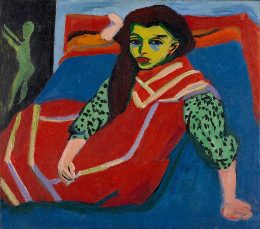 Detail of Seated Girl, 1910 by Ernst Ludwig Kirchner