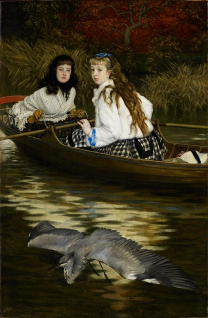 Detail of On the Thames, a Heron, c.1871-72 by James Jacques Joseph Tissot