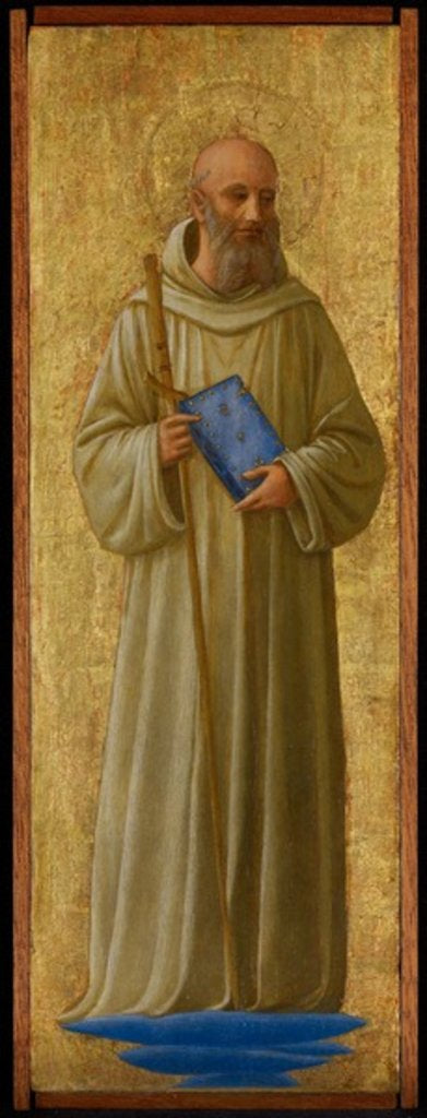 Detail of Saint Romuald, c.1440 by Fra (c.1387-1455) Angelico