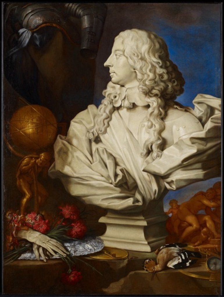 Detail of Allegorical Still Life with Bernini's Bust of Francis I d'Este by Francesco Stringa