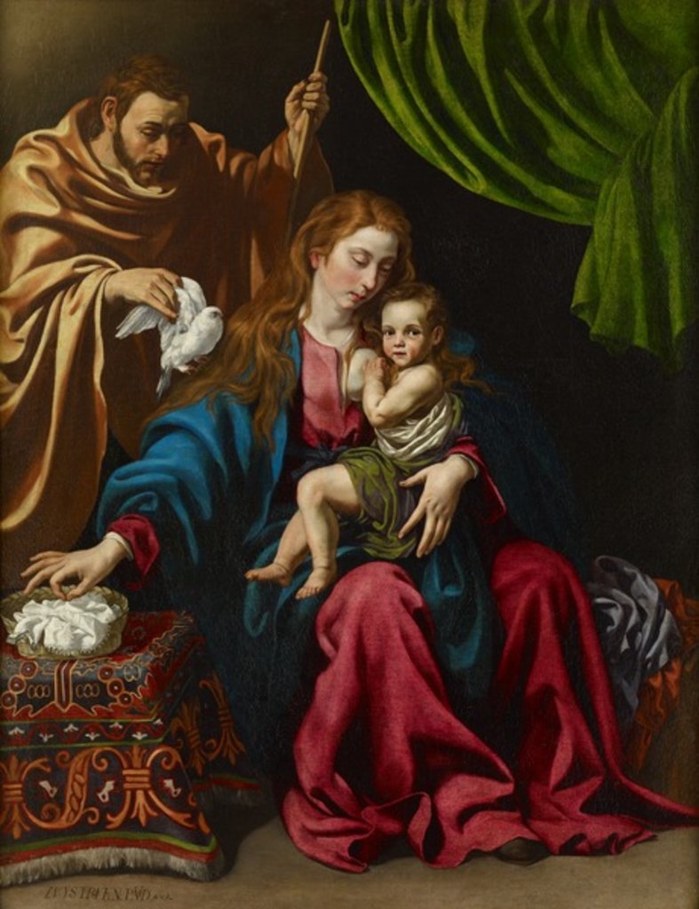Detail of The Holy Family, 1613 by Luis Tristan de Escamilla