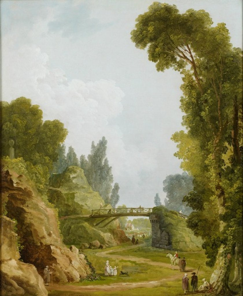 Detail of The Rustic Bridge, Château de Méréville, France, c.1785 by Hubert Robert