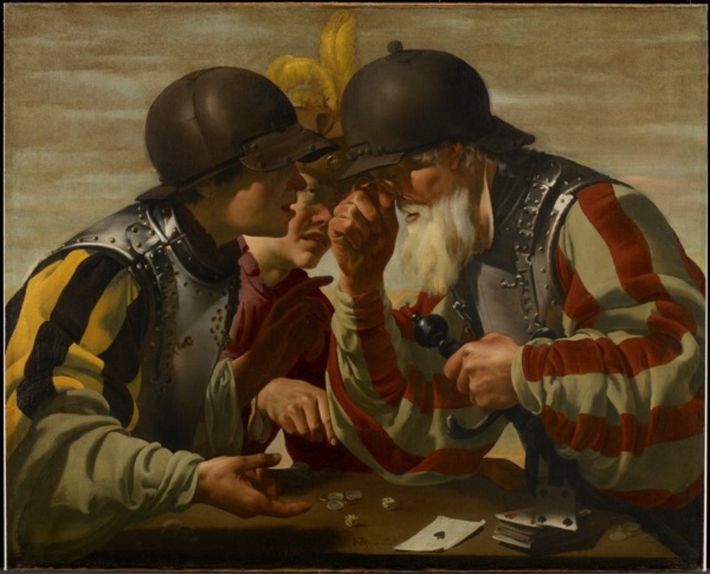 Detail of The Gamblers, 1623 by Hendrick Ter Brugghen
