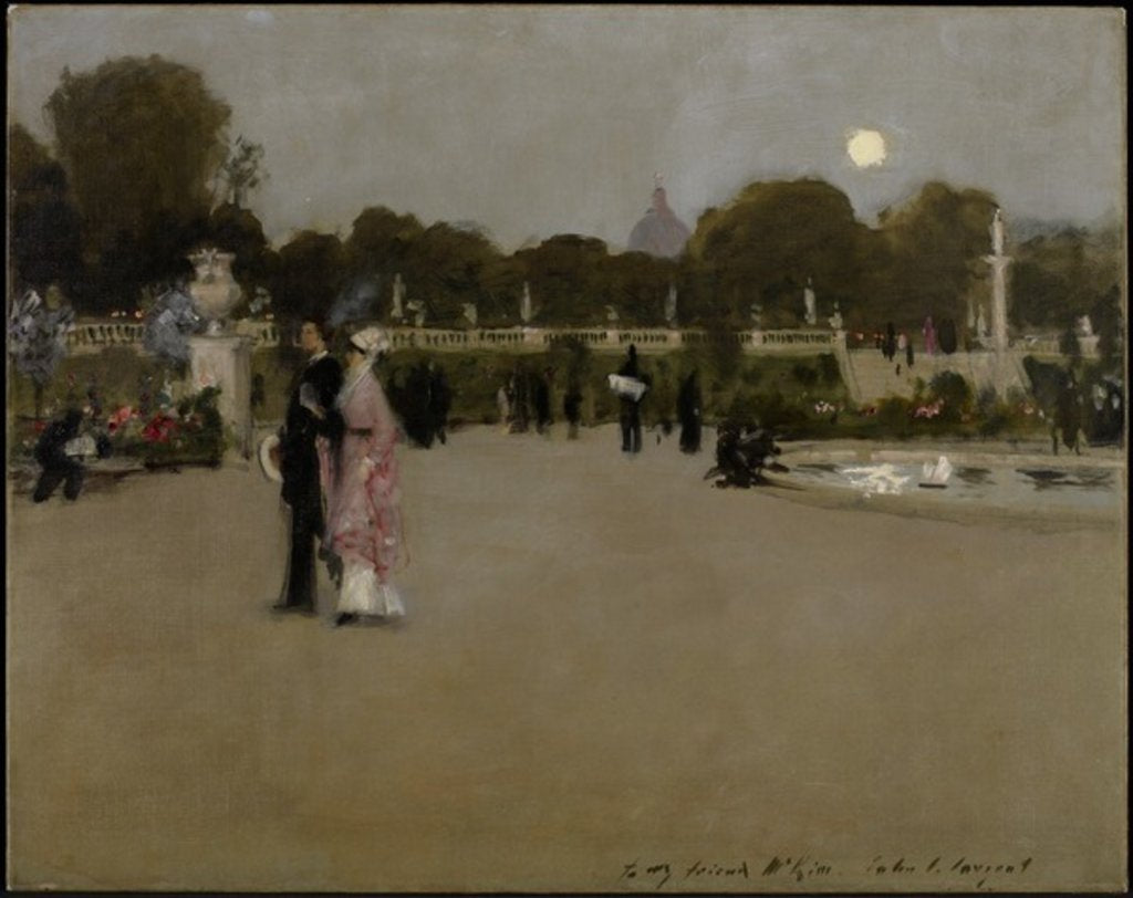 Detail of Luxembourg Gardens at Twilight, 1879 by John Singer Sargent