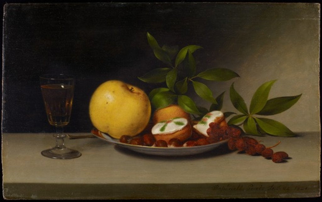 Detail of Still Life with Fruit, Cakes and Wine, 1821 by Raphaelle Peale
