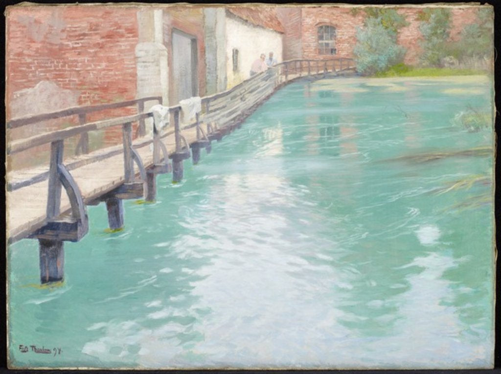 Detail of The Mills at Montreuil-sur-Mer, Normandy, 1891 by Fritz Thaulow