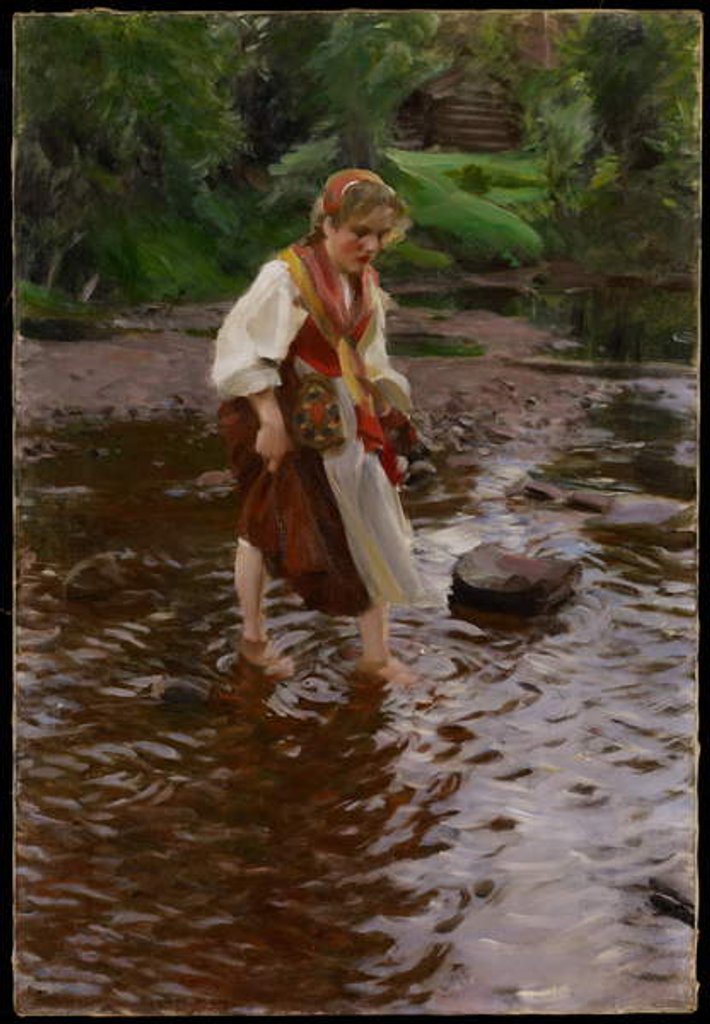 Detail of The Girl from Alvdalen, c.1911 by Anders Leonard Zorn
