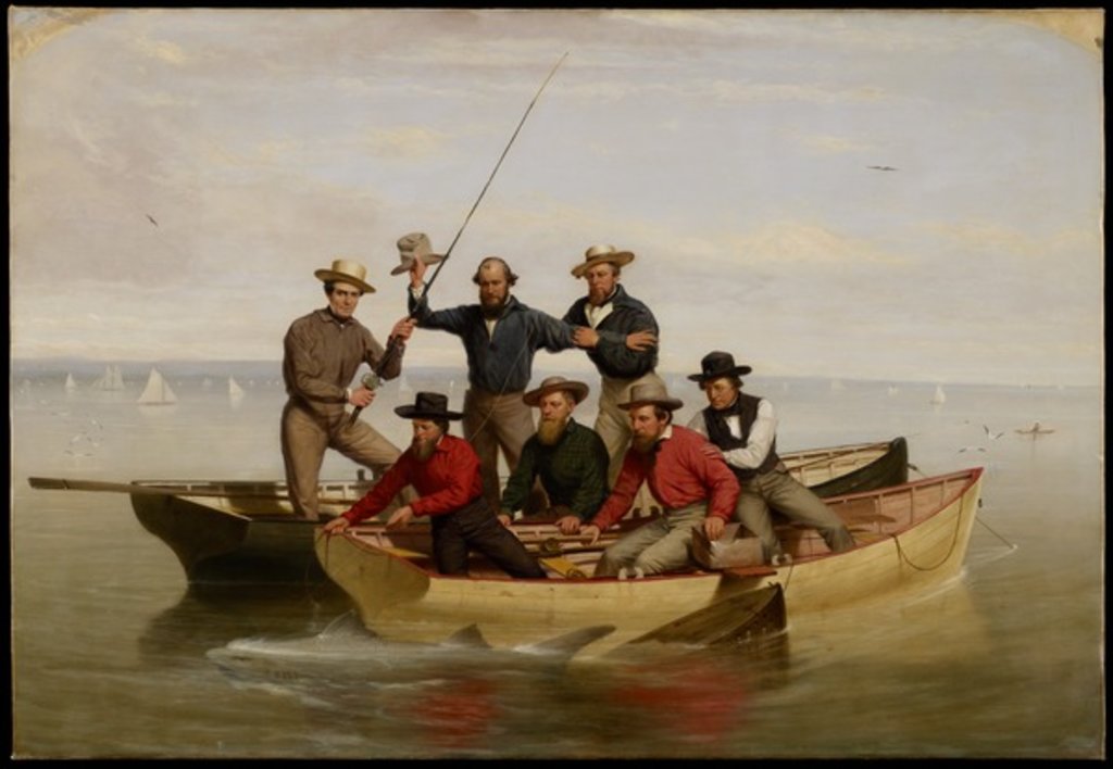 Detail of A Fishing Party Off Long Island, 1860 by Junius Brutus Stearns