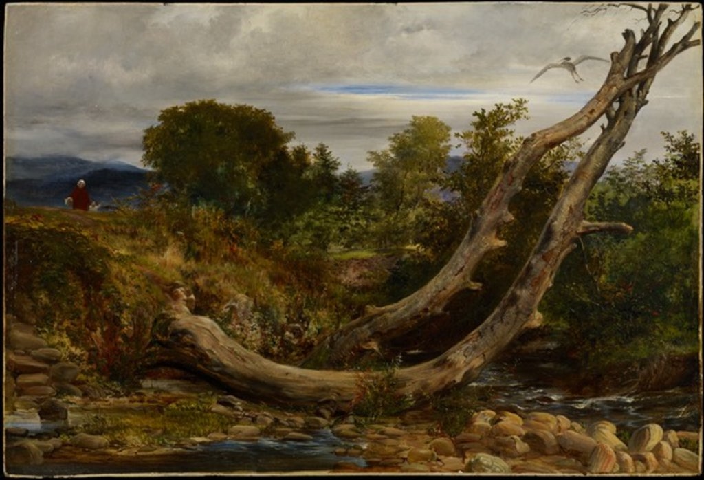 Detail of The Heron Disturbed, c.1850 by Richard Redgrave