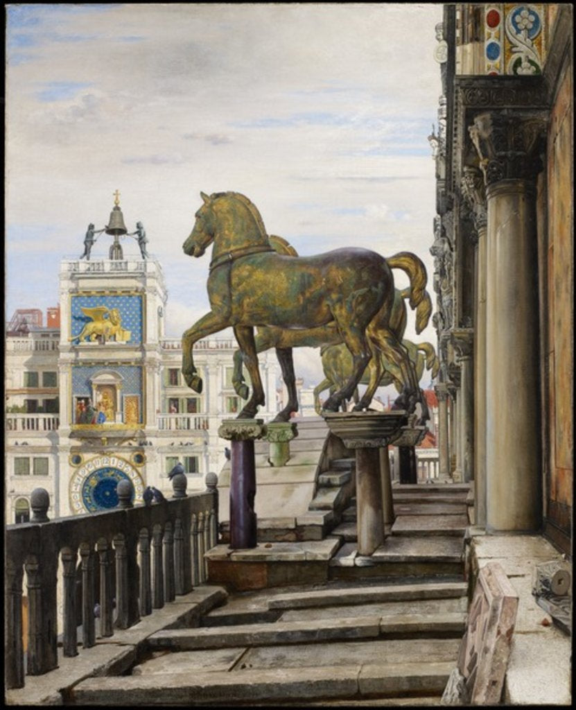 Detail of The Bronze Horses of San Marco, Venice, 1876 by Charles Caryl Coleman