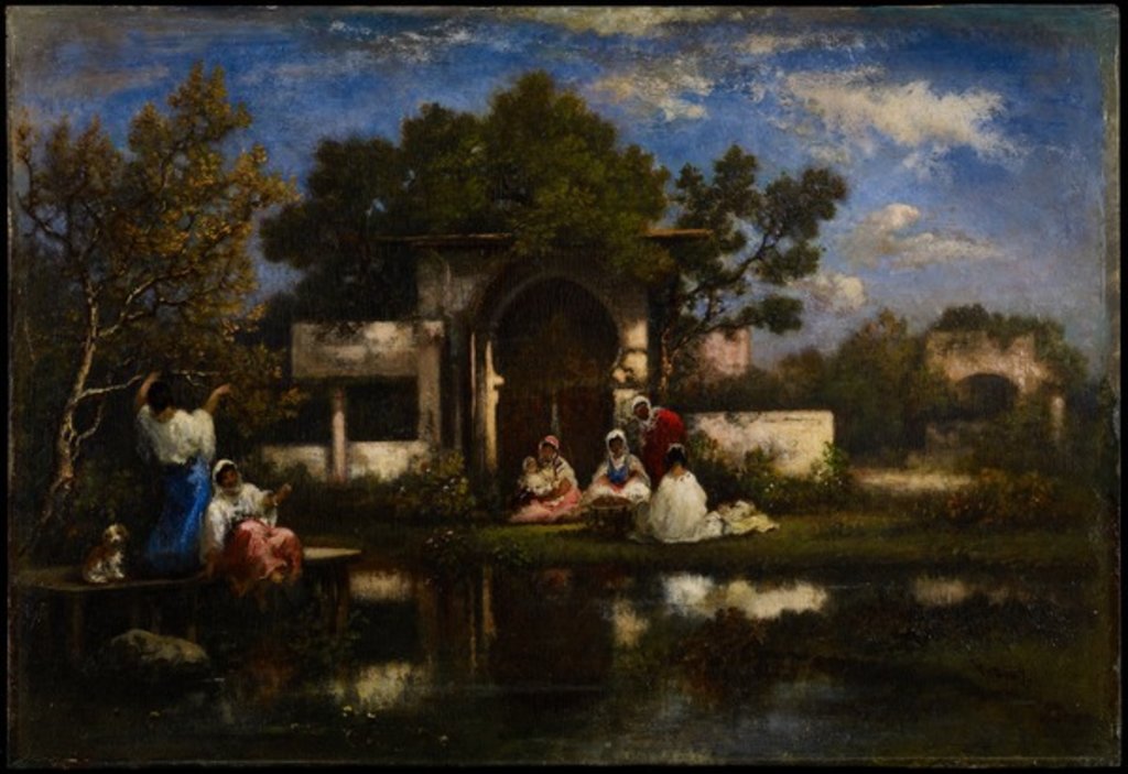 Detail of Seraglio, Constantinople, 1865-75 by Narcisse Virgile Diaz de la Pena